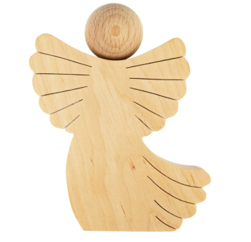 Preview: Holzengel , Engelsfigur , Christlicher Schmuck , Deko Engel - 2 Stück